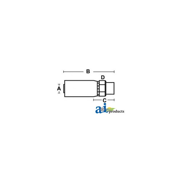 (HC-M-BSPP) Male BSP Parallel Pipe - Rigid - Straight 3" x5" x1"